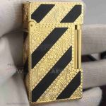 Perfect Replica S.T. Dupont Ligne 2 Lighter With Engraving - Gold And Lacquer Finish
